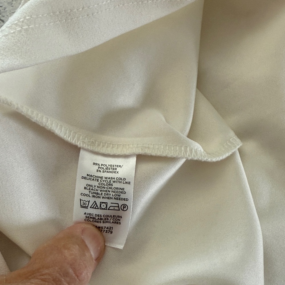 Ann Taylor Ivory Ruffle Sleeve Blouse - Picture 7 of 7